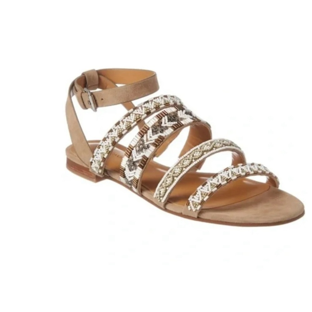 Beaded Suede Sandals